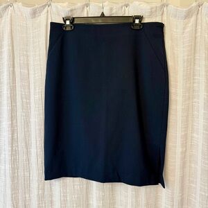 Ann Taylor Navy Blue Pencil Skirt 12